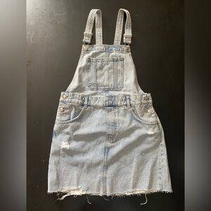 H&M denim overall dress